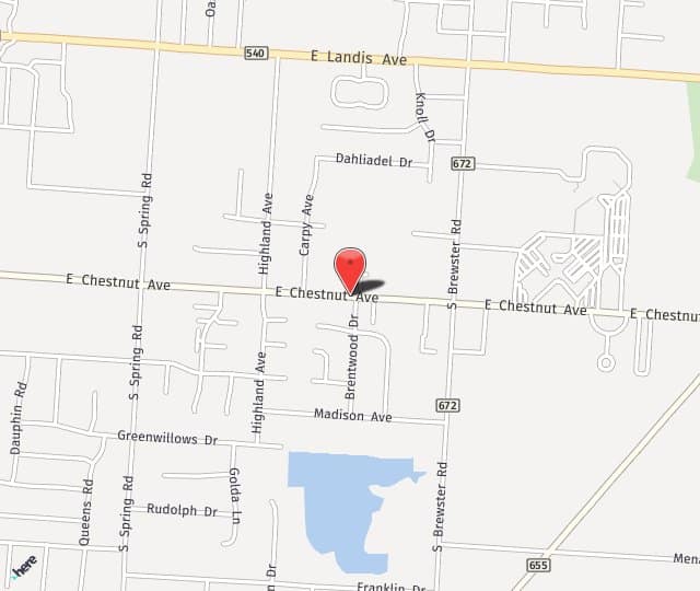 Location Map: 2466 E. Chestnut Ave. Vineland, NJ 08361